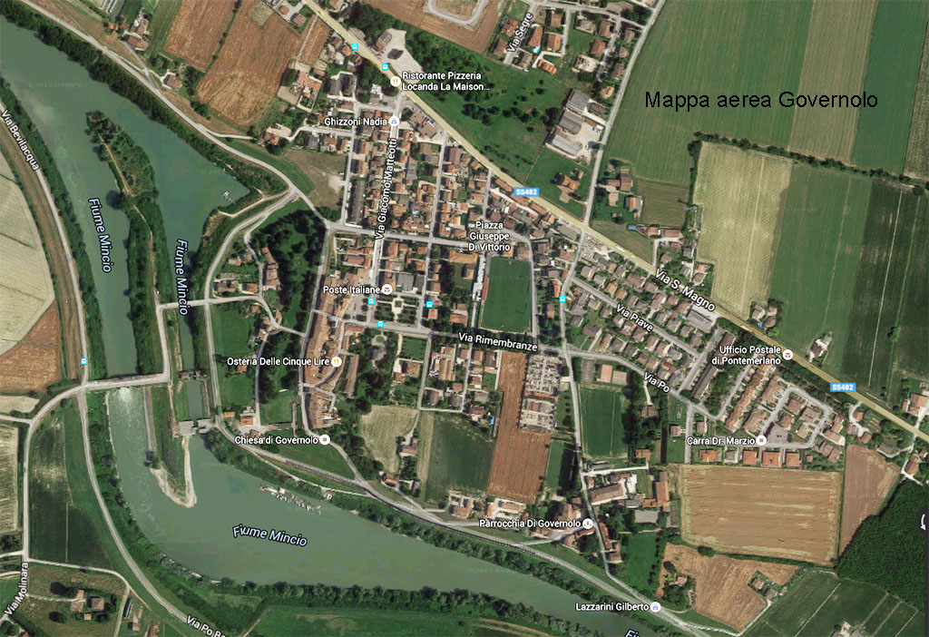Mappa aerea Governolo